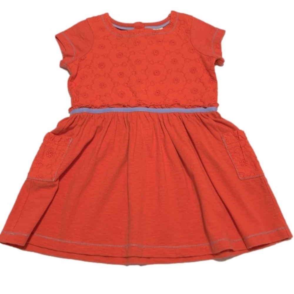 Mini Boden Orange Dress Sz 2 - 3 Yr